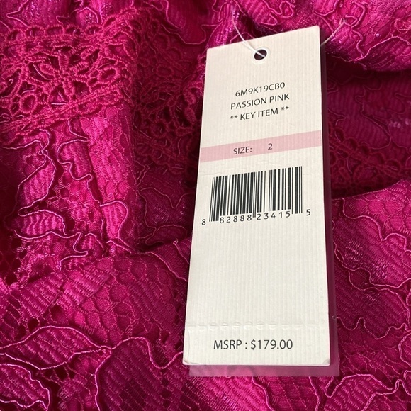NANETTE Lepore Lace Midi Passion Pink Dress Size 2 - Picture 13 of 16